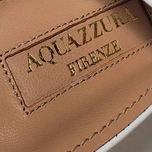 Aquazzura OPTIC 50 LEATHER-TRIMMED PUMPS IN WHITE SZ 36 - Picture 6 of 12